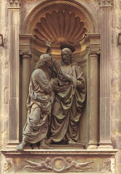 Christ and St Thomas, Orsanmichele 