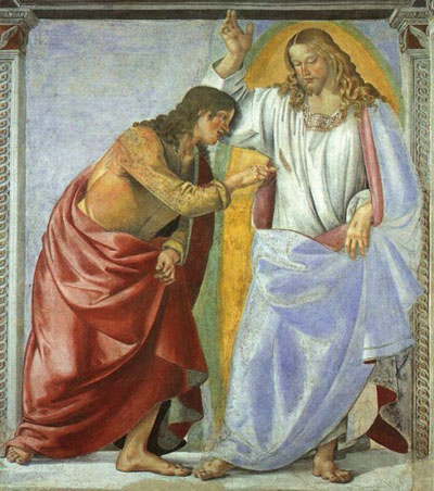 Christ and St Thomas, Basilica, Loreto 