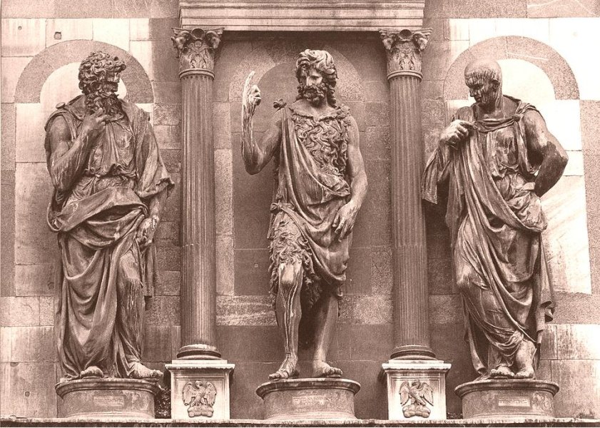 St John preaching by Rustici, Baptistery, Florence 